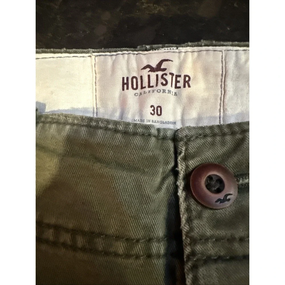 Vintage Hollister Mens Size 30(actual 32) Waist Cargo Shorts Army/olive GreenY2K